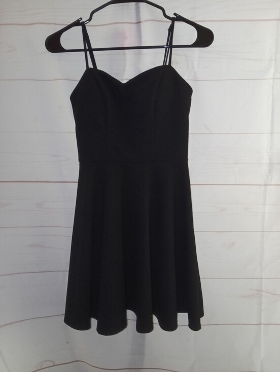 B. Smart Dresses & Skirts - B. Smart Little Black Spaghetti Strap Mini Dress